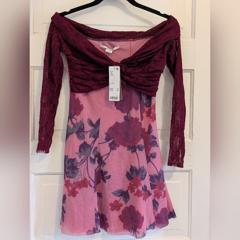 Kimchi Blue Off The Shoulder Mini Dress Small NWT